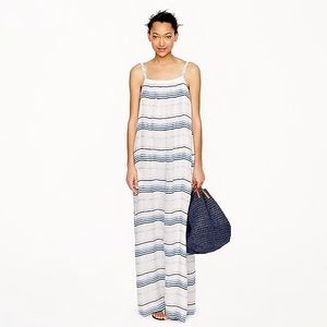 JCrew collection gauzy  striped maxi dress size 6
